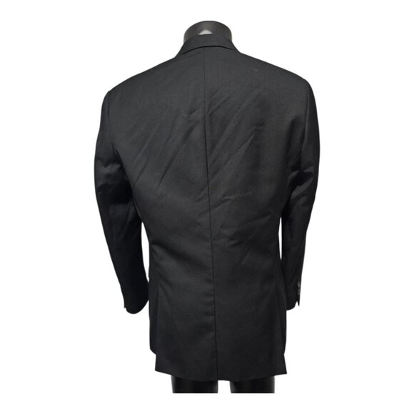 Renoir Two Button Blazer 44L Black Lined Pockets 201-1 Jacket Suit Separate - Picture 2 of 9
